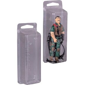 EVORETRO Loose Action Figure Display Case [50-Pack] Retro Plastic Blister Protective Case for 3.75 in Star Wars, Motu, Marvel, GI Joe Toy Figures, Scratch Resistant, Archive Grade, UV Resistant