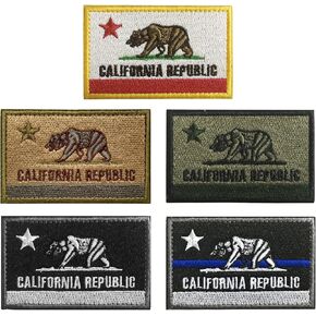 WZT 5 pcs California Tactical Patch - Morale Military Patches