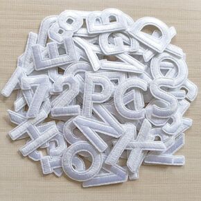 1.5 Inch 72 Pieces Iron on Letters and Numbers Patches, Alphabet Embroidered Patch A-Z, Numbers 0-9 Applique for Clothing Jackets Hats Backpacks Jeans Black