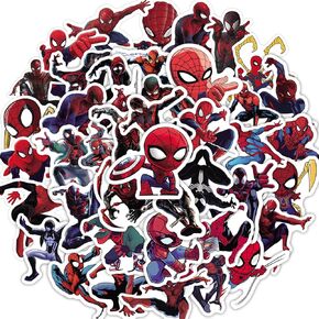 50Pcs Teens Super Hero Stickers for Water Bottles Vinyl Waterproof Superheroes Stickers for Kids Teens Cute Cartoon Comic Legends Stickers for Laptop Hydroflask Journaling