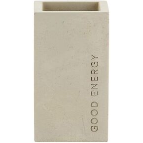 Santa Barbara Design Studio G2765 Good Energy Minimalist Concrete Cement Pen Holder | Scandinavian Style | 2.55" W x 4.41" H