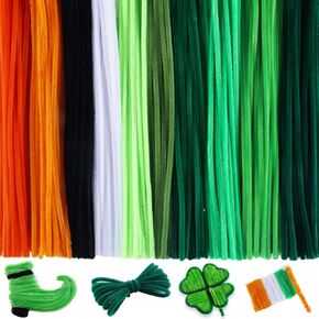 Pipe Cleaners Craft Supplies, Green Pipe Cleaners Bulk, 360 Pieces 12 Inch Fuzzy Chenille Stems Sticks Set for Creative Fun Stuff Decorations Projects, Arts and Crafts for Kids and Adults