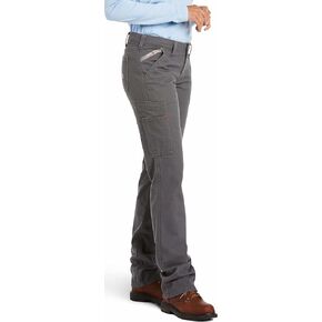 Ariat Female FR Stretch DuraLight Canvas Stackable Straight Leg Pant Field Khaki 28