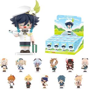 POP MART Genshin Impact Dress-Up Dreams Themed Chibi Series Figures, Genshin Impact Blind Box Figures, Random Design Action Figures Collectible Toys Home Decorations,Birthday Gifts, Single Box in Kuwait
