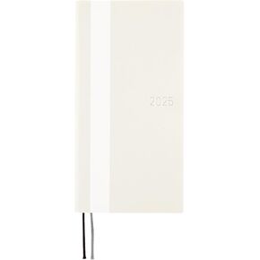 Hobonichi Techo 2025 Weeks [Japanese/Tall and Slim Size/April Start/Planner] White Line: Ivory