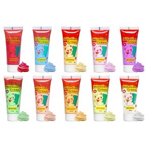 10 PCS Cream Glue Kit ، Glue Cream Cream Glue ، Glue Cream Glue ، DIY Decoden Cream ، مناسب للحرف اليدوية وملحقات علبة الهاتف (Cream Rainbow ، 1.7 أوقية)