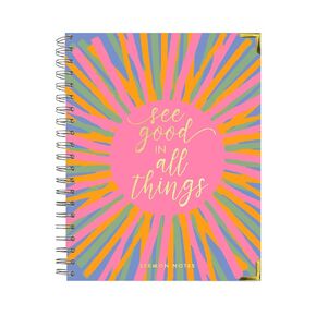 Mary Square Spiral Notebook Journal For Sermon Notes and Reflection, 7 x 9 Inch Hardcover, See the Good