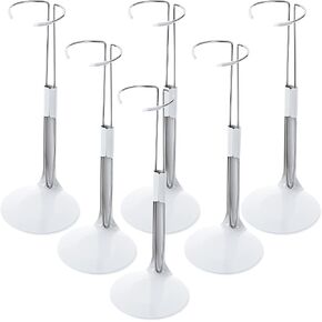 Yaocom 6 Pcs Adjustable Doll Stands for 12 Inch to 18 Inch Dolls Display Stand with Expandable Waist Wire Action Figure Display(White) in Kuwait