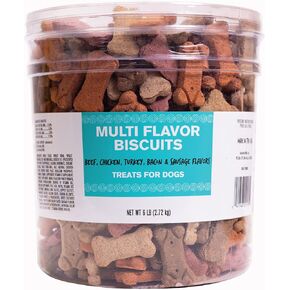 Multi Flavored Dog Biscuits, 6lb. Tub