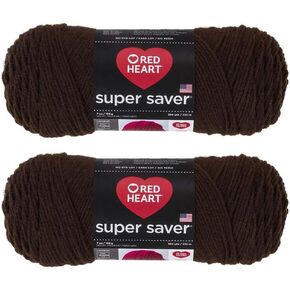 Bulk Buy: Red Heart Super Saver (2-Pack) (Coffee, 7 oz Each Skein)