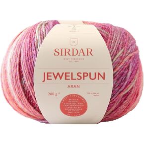 Sirdar Jewelspun Aran, Glowing Garnet (848), 200g