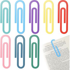 8 Pack Paperclip Bookmark 4 Inch Large Paper Clips Jumbo Multicolored Metal Paper Clips Christmas Party Gift for Book Notebook Office Supplies Teacher Document Organizing