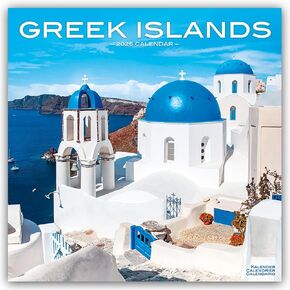 2025 Greek Islands Wall Calendar, 12X12, Avonside Publishing