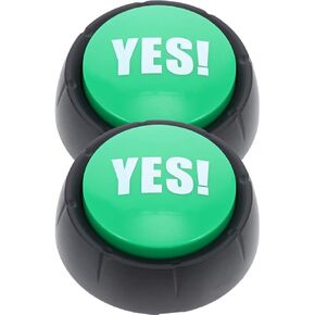 NUOBESTY YES Button Sound Button Toys Prop Game Party Prank Buttons Voice Button Toy - Green YES Button 2pcs