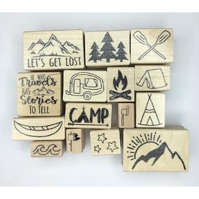 Camping Rubber Stamps