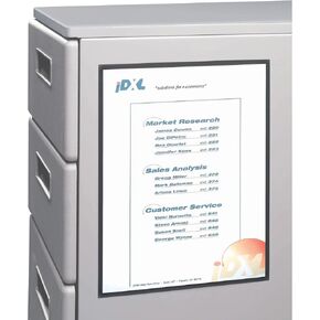 C-Line Magnetic Cubicle Keepers Display Holders, 9.2 x 11.69, Magnetic Mount, Clear, 25/Pack