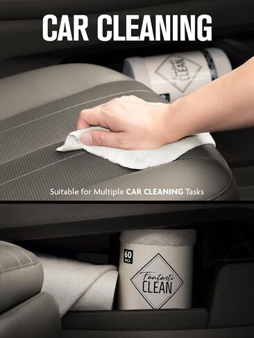 Fantasticlean Microfiber Cleaning Cloth Roll -60 Pack ، والمناشف الخالية من الورق ، و 8 "× 8" ، وخرق قابلة للاستخدام قابلة لإعادة الاستخدام ، للمطبخ المنزلي ، والحيوانات الأليفة ، والمكتب ، والخارجية الداخلية ، والضغوط والمحمولة (أبيض) in Kuwait
