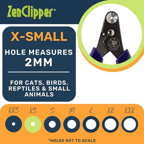 Zen Clipper Pet Nail Clipper for Cats – Cat Nail Trimmer for Safer Pet Grooming - Clean, Quiet, and Easy-to-Use Stainless Steel Claw Trimmer - (2mm Hole) in Saudi Arabia
