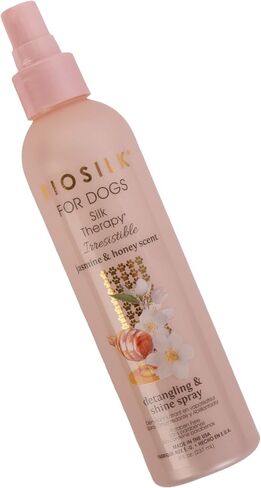 BioSilk for Dogs Therapy Silk Therapy لا يقاوم الرش والاسطوع ، رائحة المعطر ، الرائحة الياسمين والعسل ، خالية من البارابين ، مصنوعة في الولايات المتحدة ، 8 أوقية in Kuwait