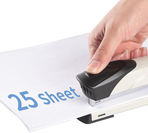 Long Reach Stapler,with 2000 Staples & Stapler Remover Full Strip，20-25 Sheet Capacity,with Built-in Ruler and Adjustable Locking Paper Guide, Gray in Saudi Arabia