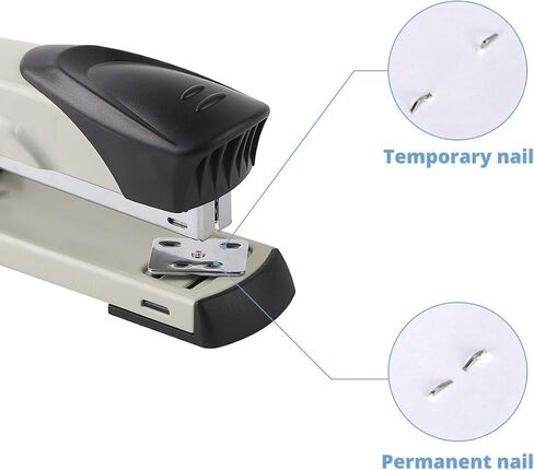 Long Reach Stapler,with 2000 Staples & Stapler Remover Full Strip，20-25 Sheet Capacity,with Built-in Ruler and Adjustable Locking Paper Guide, Gray in Saudi Arabia