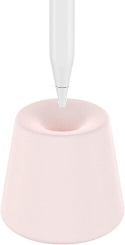 GeeRic Pencil Stand Compatible with Apple Pencil 3(USB-C)&2&1, Elegant Holder with/Without Sleeve or Grip Durable Silicone Stand Tip Protection White in Kuwait