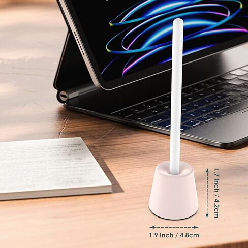 GeeRic Pencil Stand Compatible with Apple Pencil 3(USB-C)&2&1, Elegant Holder with/Without Sleeve or Grip Durable Silicone Stand Tip Protection White in Kuwait
