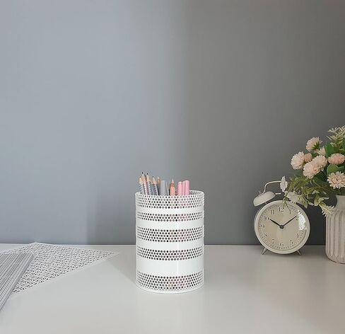 حامل قلم القلم المركب على الجدار المعدني ، منظم مكتب مكتب مع خطاف للتعليق على لوحة شبكة الجدار الشبكية (أسود ، منتصف) in Kuwait