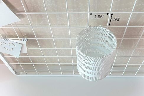 حامل قلم القلم المركب على الجدار المعدني ، منظم مكتب مكتب مع خطاف للتعليق على لوحة شبكة الجدار الشبكية (أسود ، منتصف) in Kuwait