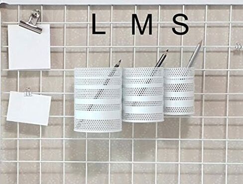 حامل قلم القلم المركب على الجدار المعدني ، منظم مكتب مكتب مع خطاف للتعليق على لوحة شبكة الجدار الشبكية (أسود ، منتصف) in Kuwait