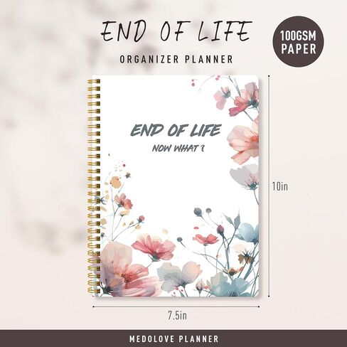 End of Life Planner – When I'm Gone Organizer Notebook, If I Die Planner, Final Arrangements Organizer for Beneficiary, Will Preparation, Last Wishes & Funeral Planning, B5 - White in Saudi Arabia