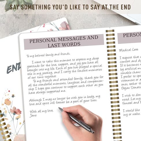 End of Life Planner – When I'm Gone Organizer Notebook, If I Die Planner, Final Arrangements Organizer for Beneficiary, Will Preparation, Last Wishes & Funeral Planning, B5 - White in Saudi Arabia