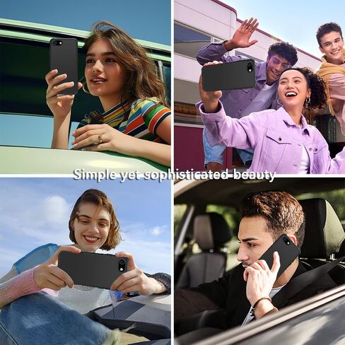 for iPhone 6/6s case/iPhone se case All Black Matte Back Phone Case,Anti Yellowing Cell Phone Cover Rugged Shockproof Protective Bumper (Black, iPhone 6/6s/SE2/se3/8/7) in Saudi Arabia