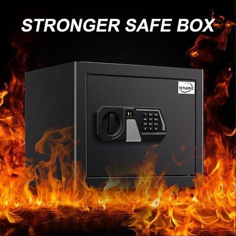 Tenamic Safe Box 0.23 Cubic Feet Electronic Digital Security Box, Keypad Lock Box Cabinet Safes, Solid Alloy Steel Office Hotel Home Safe, HB17 Black in Saudi Arabia