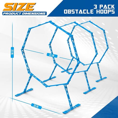 Drone Obstacle Course, Includes 2 Pack Easy to Build Obstacle Hoop, FPV Racing Drone Loop Gate, Suitable Competition RC FPV Racing of Drones or Model Aircraft Games for Age 6-12 Kids or Adults in Kuwait