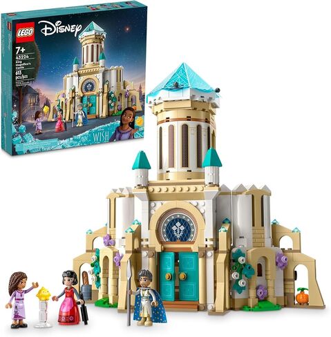 Lego Disney Wish: مجموعة ألعاب King Magnifico Castle 43224 ، وهي مجموعة قابلة للتحصيل للأطفال الذين تتراوح أعمارهم بين 7 سنوات وما فوق للعب المشاهد المفضلة من فيلم ديزني ، يلعب Inspire Play داخل القصر in Saudi Arabia