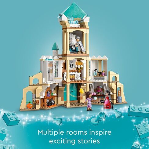 Lego Disney Wish: مجموعة ألعاب King Magnifico Castle 43224 ، وهي مجموعة قابلة للتحصيل للأطفال الذين تتراوح أعمارهم بين 7 سنوات وما فوق للعب المشاهد المفضلة من فيلم ديزني ، يلعب Inspire Play داخل القصر in Saudi Arabia