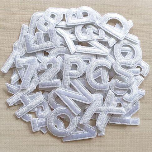 104pcs Iron on Letter Patches 1.5 inch, 4 Sets of 26 Embroidered Alphabet A-Z Patches for Clothing Jackets Hats Backpacks Jeans Blue in Kuwait