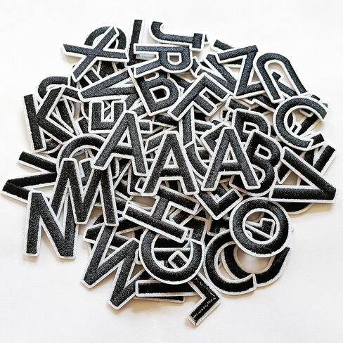 104pcs Iron on Letter Patches 1.5 inch, 4 Sets of 26 Embroidered Alphabet A-Z Patches for Clothing Jackets Hats Backpacks Jeans Blue in Kuwait