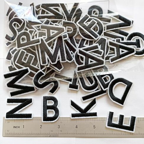 104pcs Iron on Letter Patches 1.5 inch, 4 Sets of 26 Embroidered Alphabet A-Z Patches for Clothing Jackets Hats Backpacks Jeans Blue in Kuwait