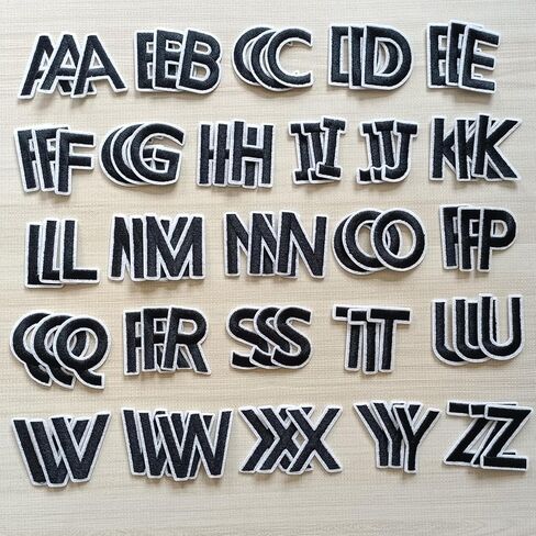 104pcs Iron on Letter Patches 1.5 inch, 4 Sets of 26 Embroidered Alphabet A-Z Patches for Clothing Jackets Hats Backpacks Jeans Blue in Kuwait