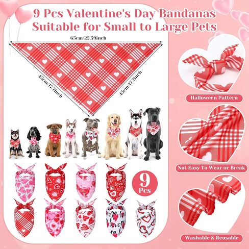 18 Pcs St Patricks Day Dog Headband Green Shamrock Dog Bandanas Costume Buffalo Plaid Triangle Pet Scarf Adjustable Head Bopper Holiday Pet Costume Accessories for Dogs Puppy Cats Outfit Decor in Kuwait