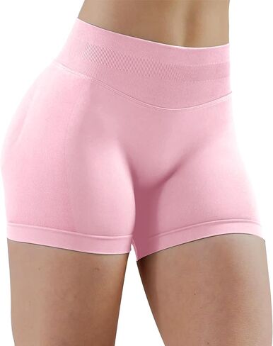 Unthewe Womens Workout Seamless Scrunch Butt Lifting Shorts High Waisted Tummy Control Gym Yoga Shorts in Saudi Arabia