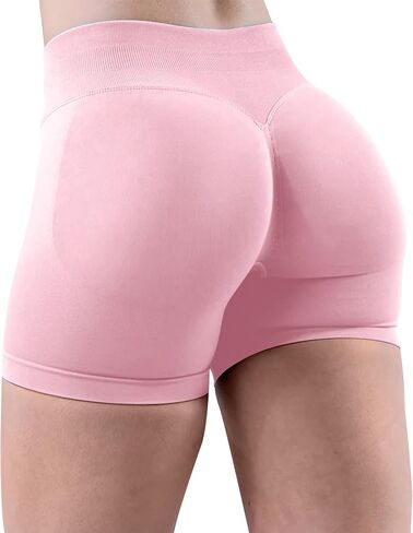 Unthewe Womens Workout Seamless Scrunch Butt Lifting Shorts High Waisted Tummy Control Gym Yoga Shorts in Saudi Arabia