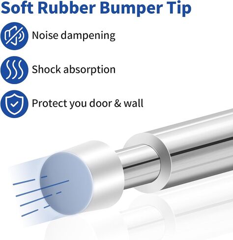 Black Door Stops, 10 Pack Door Stoppers, 4.4 Inch Spring Door Stop for Wall Door Bumper Rubber Tips Wall Protector Door Stopper for Bottom of Door, Matte Black in Kuwait