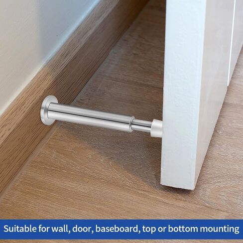 Black Door Stops, 10 Pack Door Stoppers, 4.4 Inch Spring Door Stop for Wall Door Bumper Rubber Tips Wall Protector Door Stopper for Bottom of Door, Matte Black in Kuwait