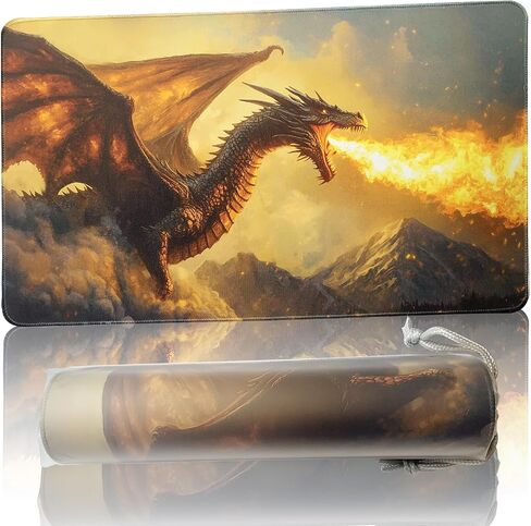 MTG DND Play Mat Game Mat - 3MM Thick High-Density Non-Slip Surface, Stitched Reinforced Edges for Magic playmats, DND Tabletop RPG, TCG Card Games (Stellar Ridge Mirage) in Saudi Arabia
