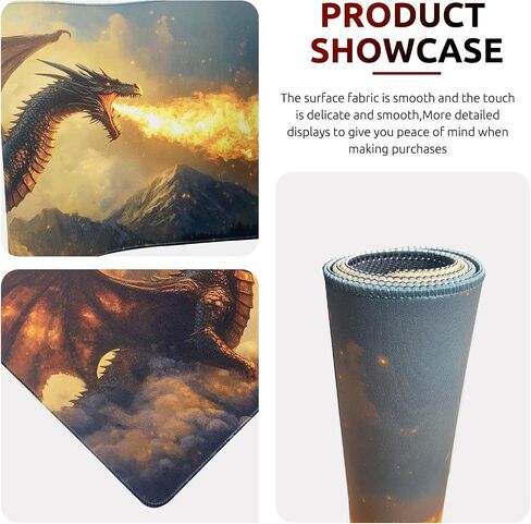 MTG DND Play Mat Game Mat - 3MM Thick High-Density Non-Slip Surface, Stitched Reinforced Edges for Magic playmats, DND Tabletop RPG, TCG Card Games (Stellar Ridge Mirage) in Saudi Arabia