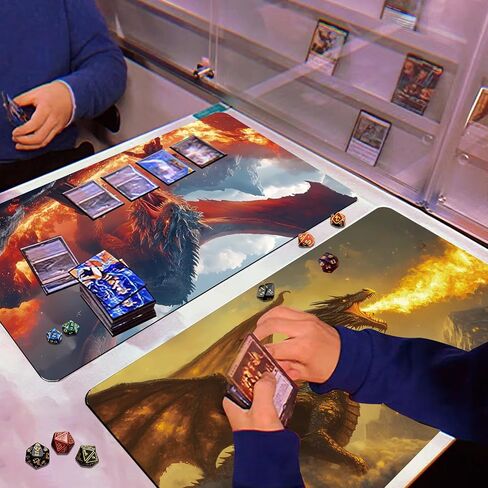 MTG DND Play Mat Game Mat - 3MM Thick High-Density Non-Slip Surface, Stitched Reinforced Edges for Magic playmats, DND Tabletop RPG, TCG Card Games (Stellar Ridge Mirage) in Saudi Arabia
