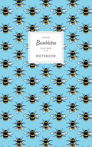 Bumblebee Notebook - الصفحات المحكم - 5x8 - Premium: (Sky Blue Edition) دفتر الملاحظات المرح 96 صفحات محكم / مبطن (5 × 8 بوصات / 12.7x20.3 سم / صغار اللوحة القانونية / ما يقرب من A5) in Kuwait